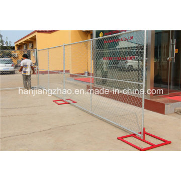 Hot DIP Galvanized Chain Link Construction Fence Used in Us & Canada